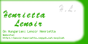 henrietta lenoir business card